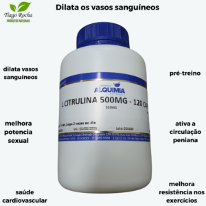 Vasodilatador L-Citrulina 500mg 120 Cáps