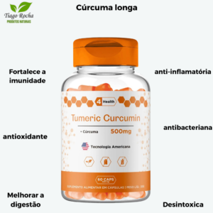 Anti-inflamatório Cúrcuma Longa 500mg 60 Caps