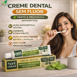 Creme Dental sem flúor melaleuca menta 90 G