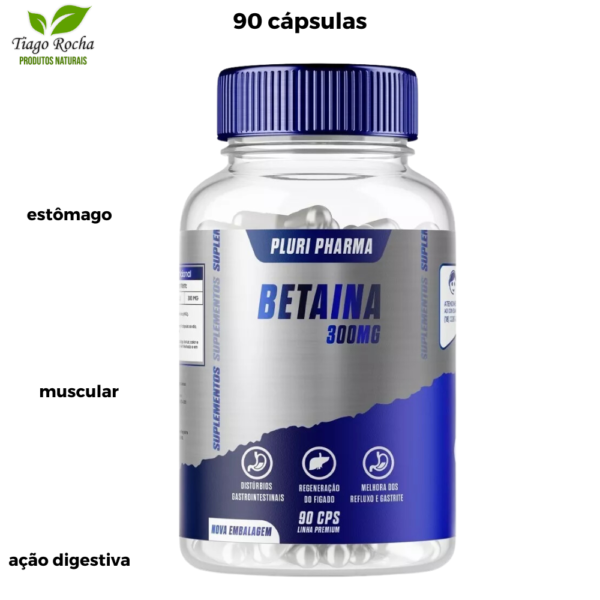 Cloridrato Betaina Hcl 300mg 90 Cápsulas