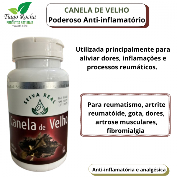 Anti inflamatório natural Canela de Velho 60 cápsulas