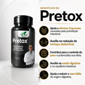 Carvão Vegetal Pretóx Tiago Rocha 60 Caps