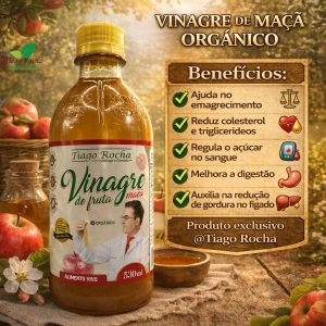 Vinagre de maça orgânico Tiago Rocha 534ml