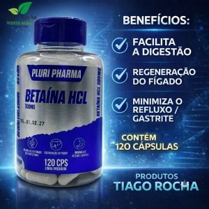 Cloridrato Betaina Hcl 300mg 120 Cápsulas