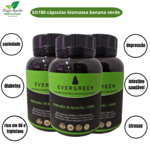 Kit180 cápsulas Anti Depressivo Biomassa Banana