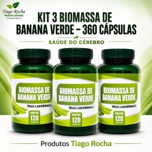 Kit3 Anti Depressivo Biomassa Banana 360 cápsulas