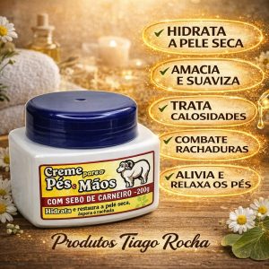 Creme para os Pés & Mãos com Sebo de Carneiro 240g