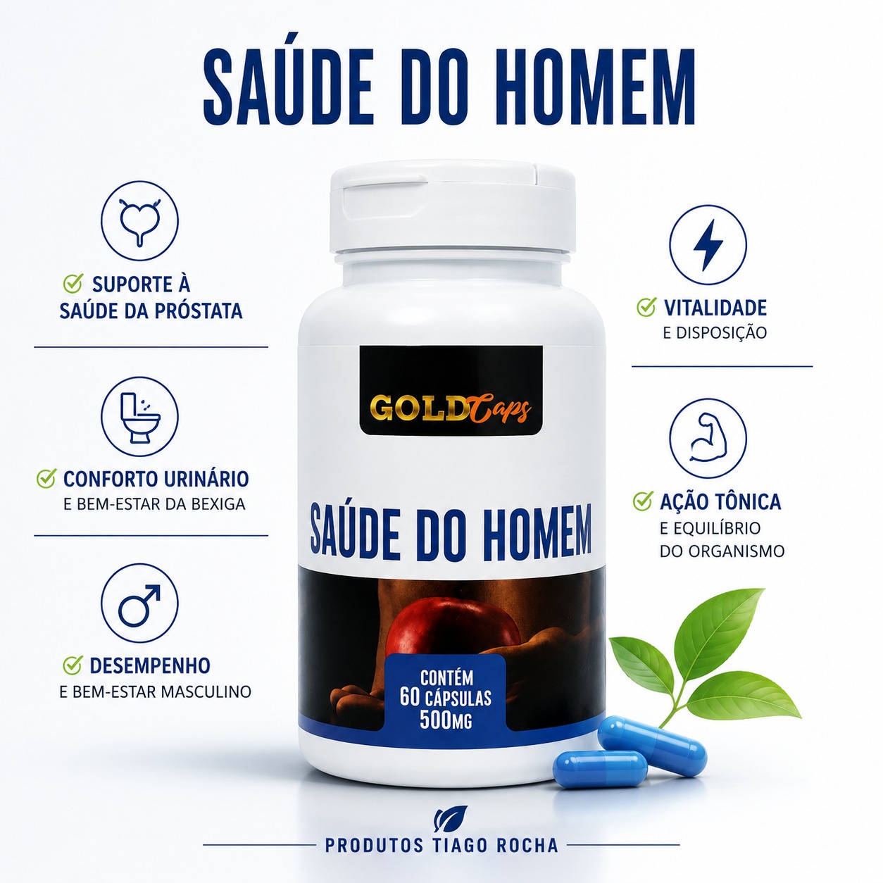 Saúde do Homem 500mg 60 cáps.