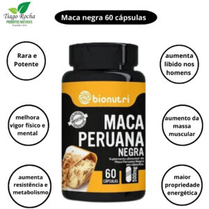 Rara e Potente Maca Peruana Negra 60 cápsulas