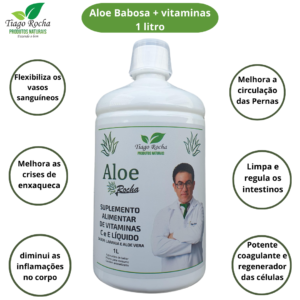 Suco Gel da Babosa Aloe Vera Tiago Rocha 1 Litro