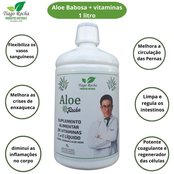 Suco Gel da Babosa Aloe Vera Tiago Rocha 1 Litro