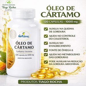 Óleo de Cártamo com vitaminas 120 Cápsulas