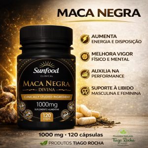 Rara e Potente Maca Peruana Negra 120 cápsulas