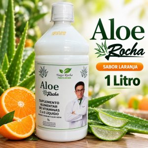 Poderoso Suco Gel da Babosa Aloe Vera Tiago Rocha 1 Litro laranja