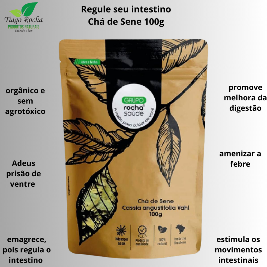 Regulador de intestino Chá de Sene 100g - Produtos Naturais Tiago Rocha