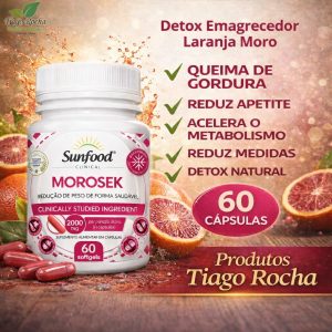 Detox Laranja Moro Morosek 2000mg 60 cápsulas Original 100%