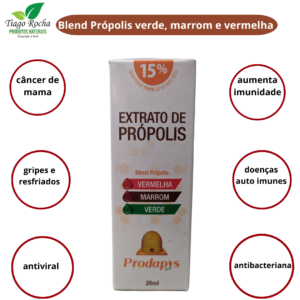 Extrato Própolis Blend Vermelha Marrom e Verde 20ml