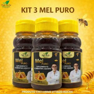 Kit3 potes Mel Puro Tiago Rocha 180ml