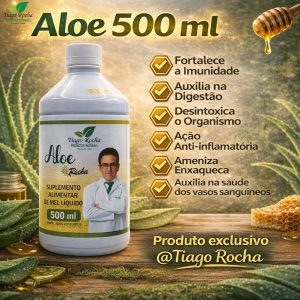 Suco Gel da Babosa Aloe Vera c MEL Tiago Rocha 500ml