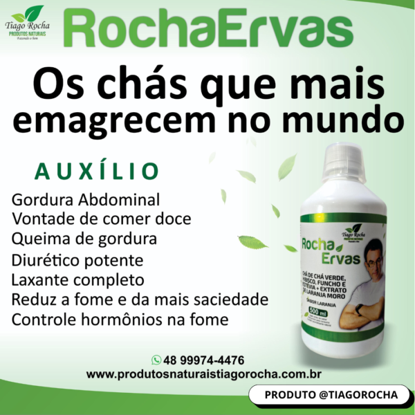 Emagrecedor Composto Rocha Ervas 500ml nova fórmula Lançamento