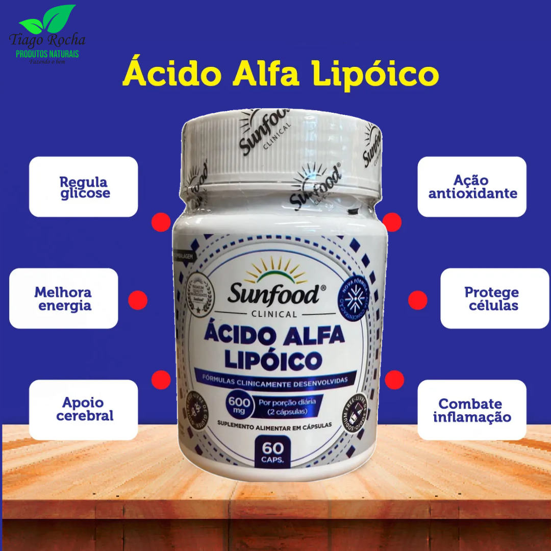 Poderoso antioxidante Ácido Alfa Lipóico 600mg SF