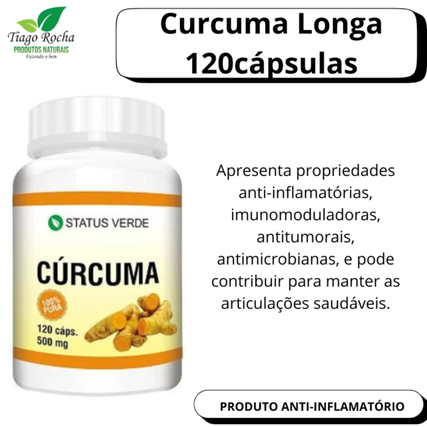 Anti-inflamatório 100% Cúrcuma Longa 120 Cáps