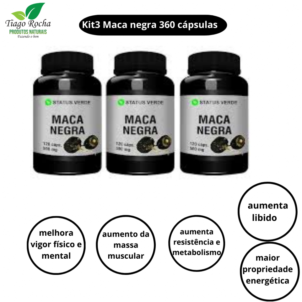 Rara e Potente Maca Peruana Negra 120 cápsulas - Produtos Naturais ...