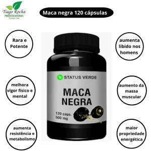 Rara e Potente Maca Peruana Negra 120 cápsulas