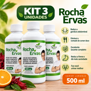 Kit3 potes Emagrecedor Composto Rocha Ervas 1.500ml