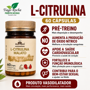 L-Citrulina Malato 60 Cáps Folhas Raizes