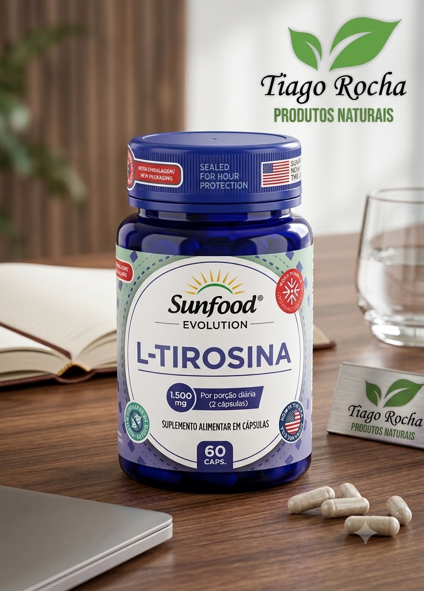 L-Tirosina 1500mg 60 Softgels - Sunfood