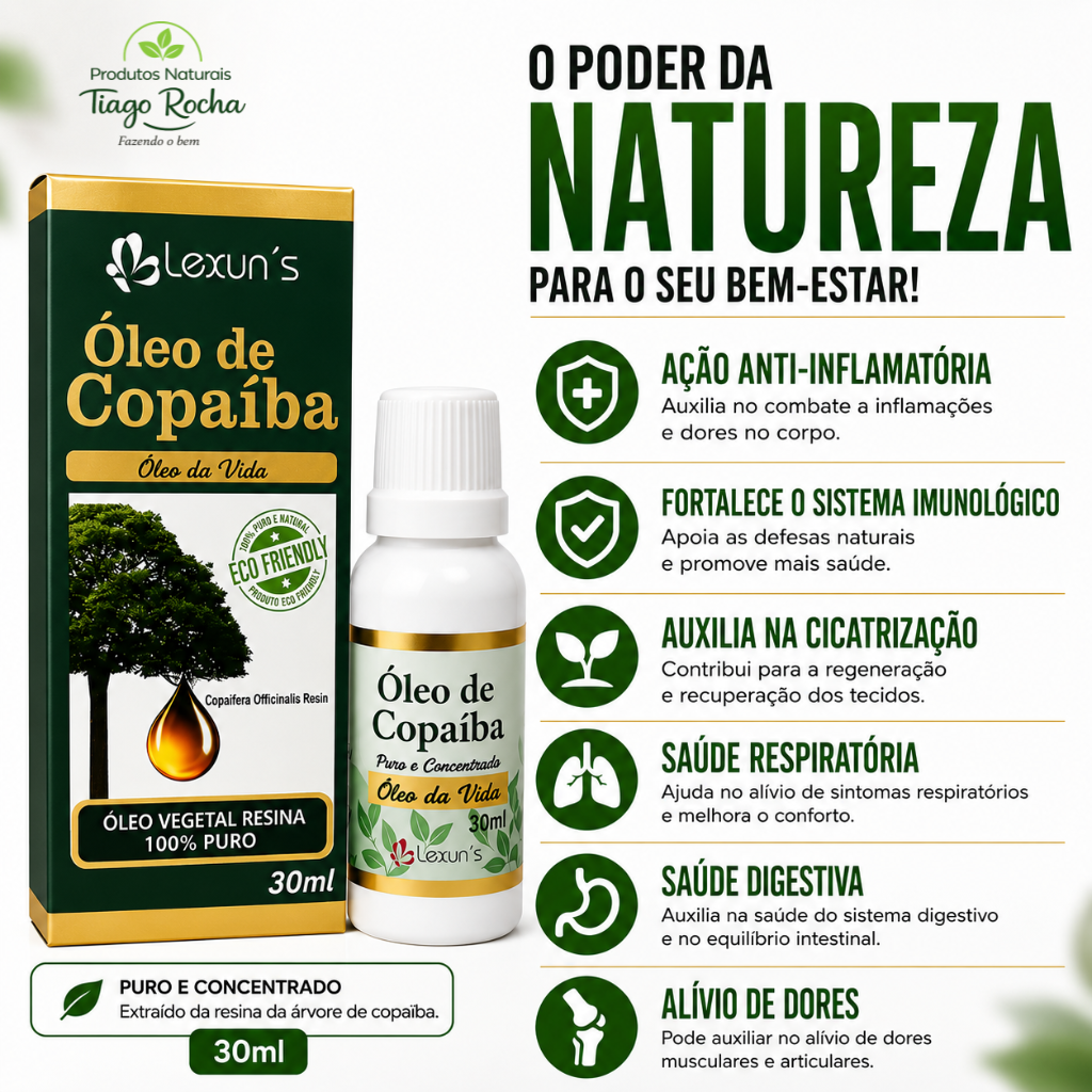 Óleo de Copaíba 30ml Lexun´s