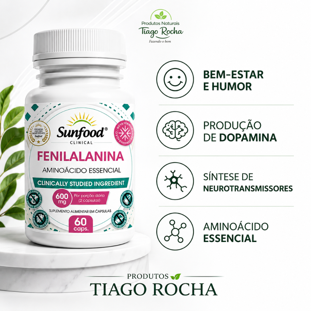 Aminoácido essencial Fenilalanina 600mg 60 Cáps