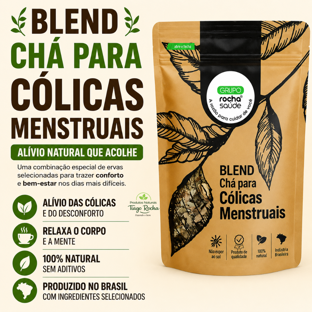 Blend Chá para Cólicas Menstruais 50g - Rocha Saúde