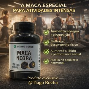 Rara e Potente Maca Peruana Negra 120 cápsulas