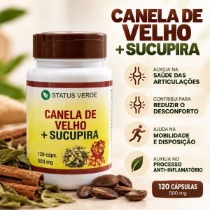 Canela de Velho +  Sucupira 500mg 120cáps.
