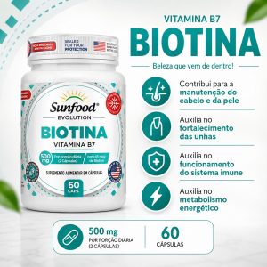 Vitamina da Beleza Biotina B7 45mcg SF