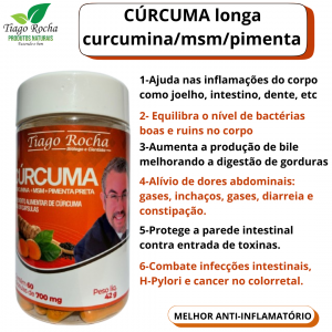 Cúrcuma MSM Pimenta Tiago Rocha 700mg
