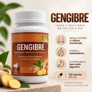 Gengibre 500mg 120 cáps.