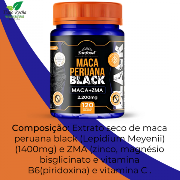 Maca Peruana Black 120 cápsulas c/ZMA - Image 2