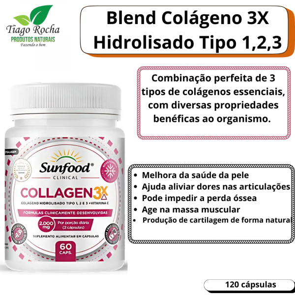 Colágeno Collagen 3X tipo 1 2 3