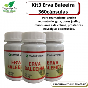 KIT3 Erva Baleeira 360 cápsulas