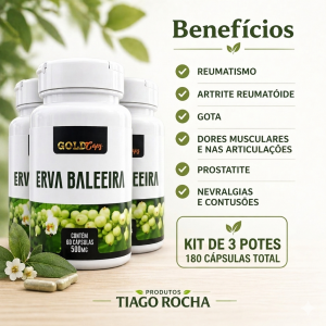 Kit3 Erva Baleeira 180 cápsulas