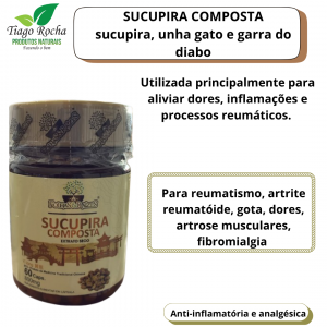 Sucupira com Unha Gato e Garra diabo 60 cápsulas