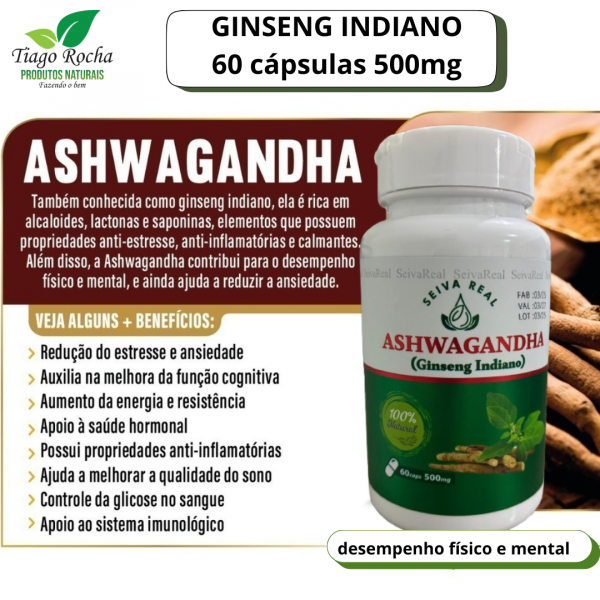 Ginseng Indiano desempenho físico e mental ASH