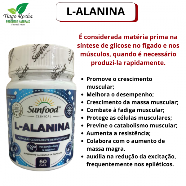 L-Alanina 2000mg 60 cápsulas - Image 2