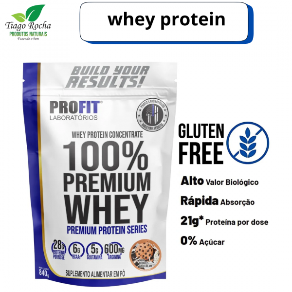 Whey Protein 100% Concentrado Premium 840g Cookies