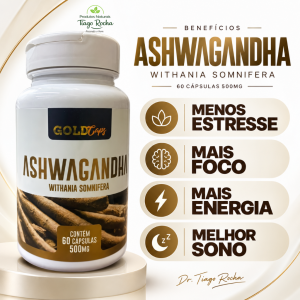Ashwagandha Ginseng Indiano - Desempenho Físico 500mg 60 cáps