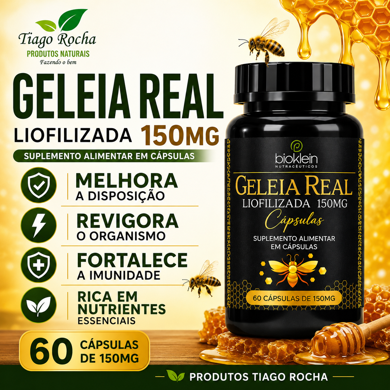 Geléia Real liofilizada com vitaminas