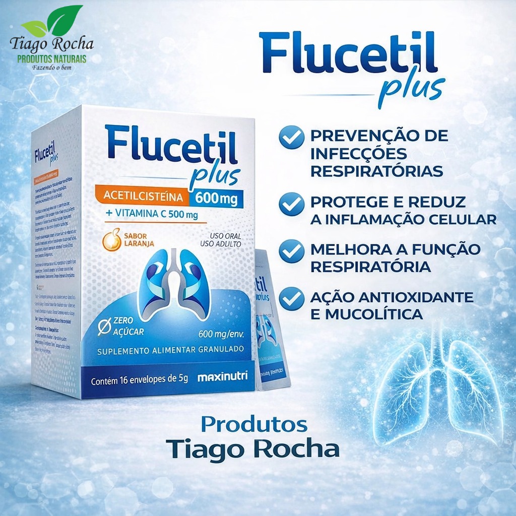 Expectorante Flucetil 600mg16 envelopes de 5g